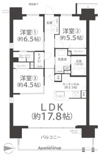 ポレスター岡山運動公園【1208号室】の間取り