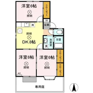 ファミーユメイ A棟【1階】の間取り