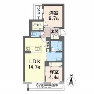 シャーメゾン野田レジデンス【2階】の間取り