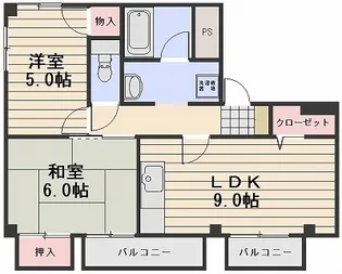 フレンズ東古松【4F号室】の間取り