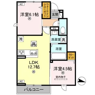 フォーゲルセレーノ B棟【1階】の間取り