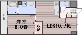 ロンディーネ福富Ⅰ【4階】の間取り