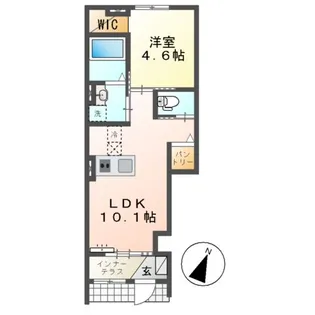 リヴェールメゾン【1階】の間取り