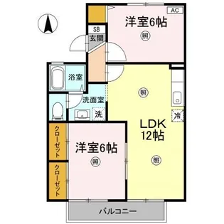 プレールSEGAWA A棟【2階】の間取り