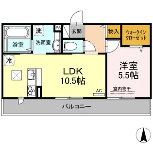 グランシャリオ B棟【1階】の間取り