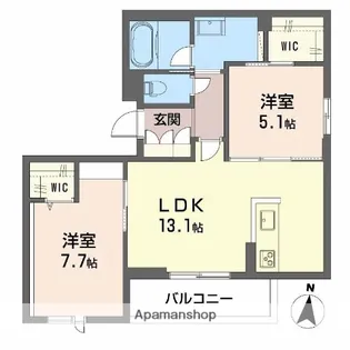 グランツ野田【2階】の間取り
