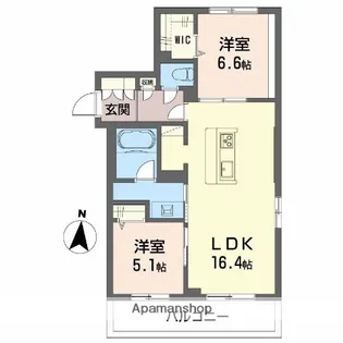 レーベンエイトⅡ【2階】の間取り