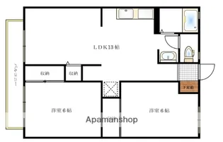 ホワイトメゾン東新町【2階】の間取り