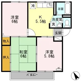 プレジール小野 F棟【2階】の間取り