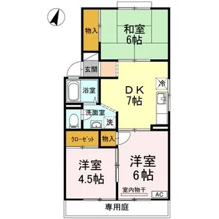 すみれハイツ C棟【C101号室】の間取り