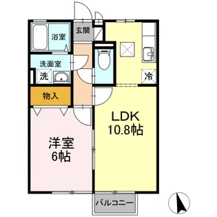 セジュール大庄【1階】の間取り