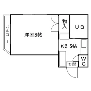 ラジール伊島【105号室】の間取り