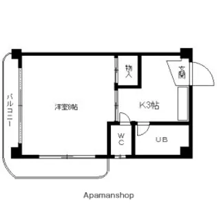 フレーズ津高【6階】の間取り