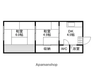 リバティアパート【1階】の間取り