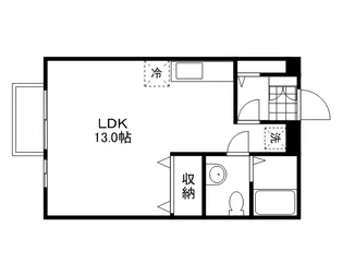 ドミトリー赤井【1階】の間取り
