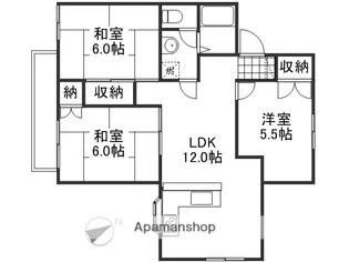 ヴィラ国富Ⅰ【2階】の間取り