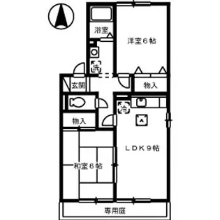 プレザント芳泉【1階】の間取り