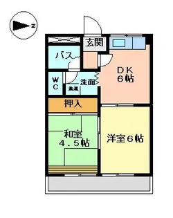 サンシャイン長岡壱番館【00203号室】の間取り
