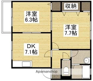 パティオ・ヴェルデ A棟【1階】の間取り