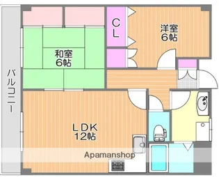 翔阿園マンション【7階】の間取り