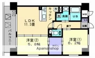 アルティザ倉敷【2階】の間取り