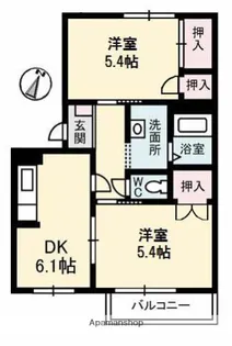 フレグランス福島 D棟【2階】の間取り