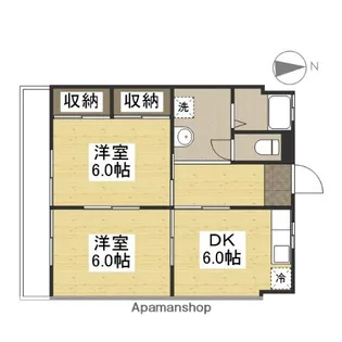 サンライフ津倉【301号室】の間取り