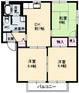 THRIVE HIRAFUKU B棟【102号室】の間取り