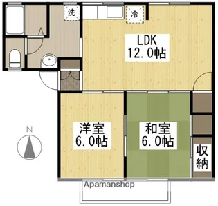 サンドミール【2階】の間取り