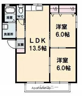 エスティー新福 A棟【2階】の間取り