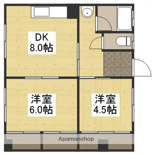 パステルハイツ福成【203号室】の間取り