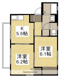サンライズフジ A棟【2階】の間取り