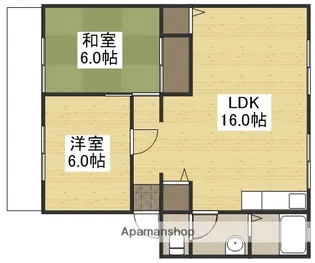 サンビレッジ北長瀬 E棟【102号室】の間取り