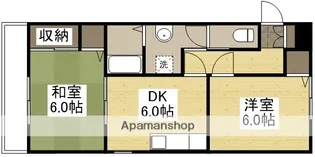 サンルミエール【102号室】の間取り