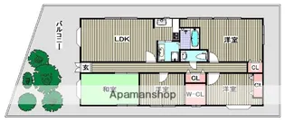 WELLNESSハレルヤ【601号室】の間取り