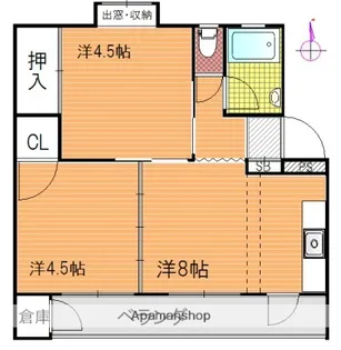 長岡コーポ【103号室】の間取り