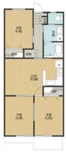 リビエール西坂【301号室】の間取り