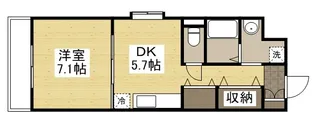 1DKの間取り画像