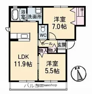 Sarah 3【1階】の間取り