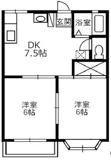 アンジェリーク福島【2階】の間取り