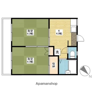 石堂マンション【202号室】の間取り