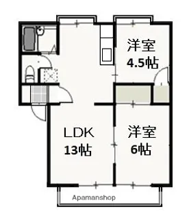 ドミ・アゼリア B【2階】の間取り