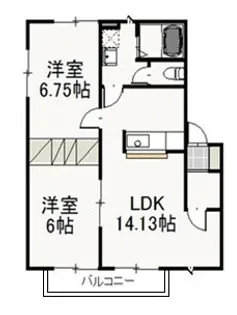 ベリーオーライ B【2階】の間取り