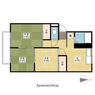 ドミール八幡 B棟【2階】の間取り