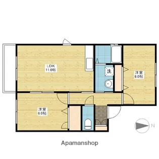ラ・パルテール高屋壱番館【1階】の間取り