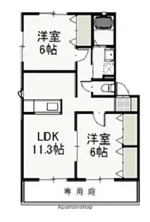 ヴァインコートB【1階】の間取り