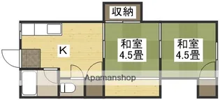 杉岡アパート【203号室】の間取り
