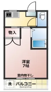 1Kの間取り画像