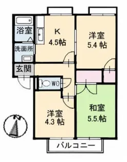 フレグランス羽島台【1階】の間取り