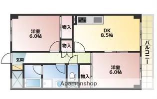 ハイデンスホンダ【7階】の間取り